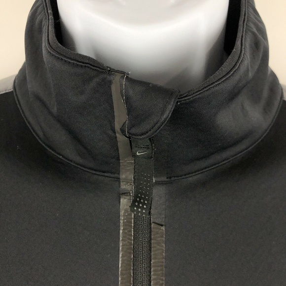 Nike Golf 1/2 Zip Black Gray Long Sleeve Jacket - Picture 4 of 12